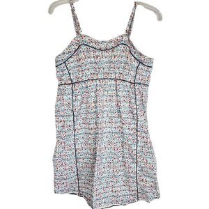 Levi's Sienna Woven Dress Blue & Red Floral 100% Cotton Size XL B6